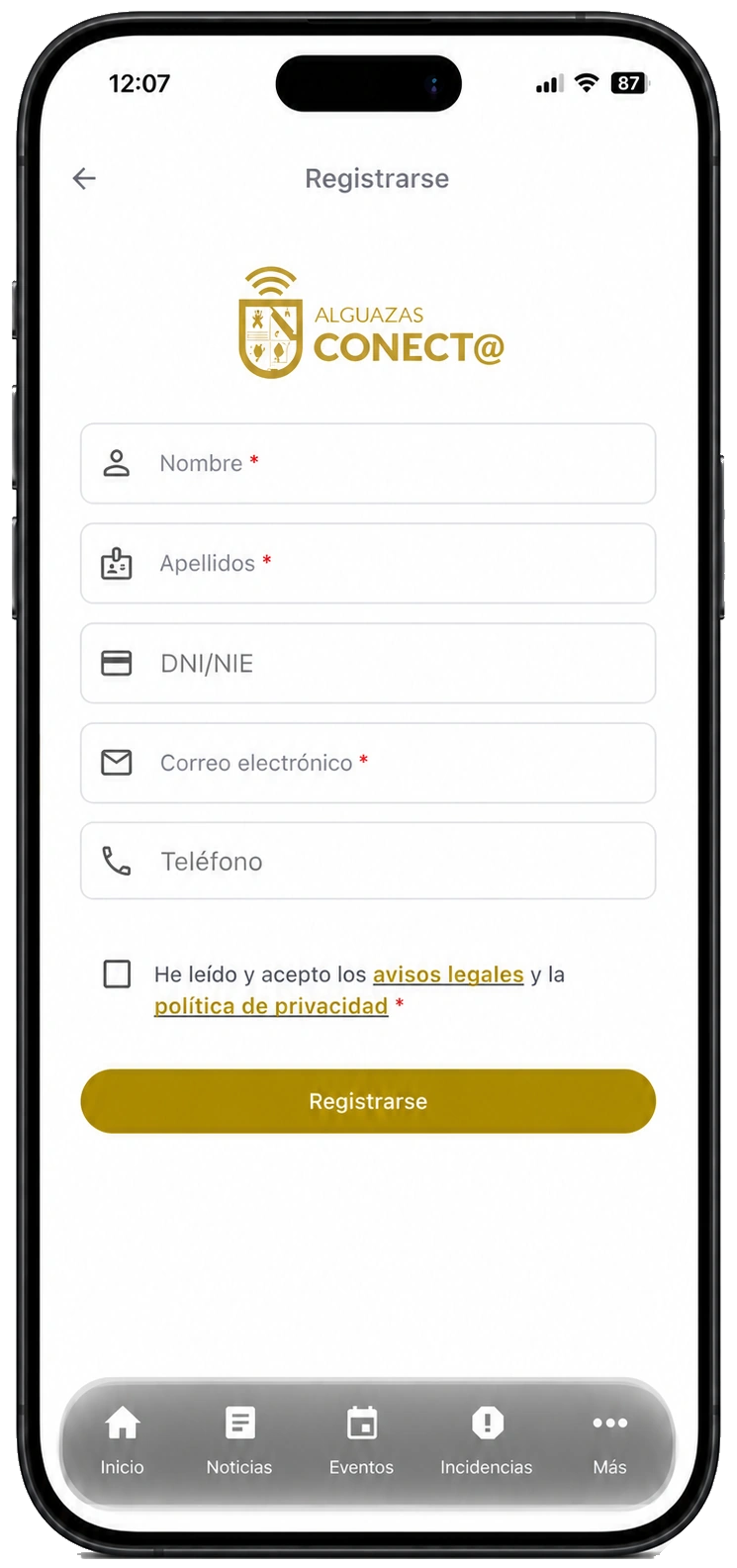 Formulario de registro