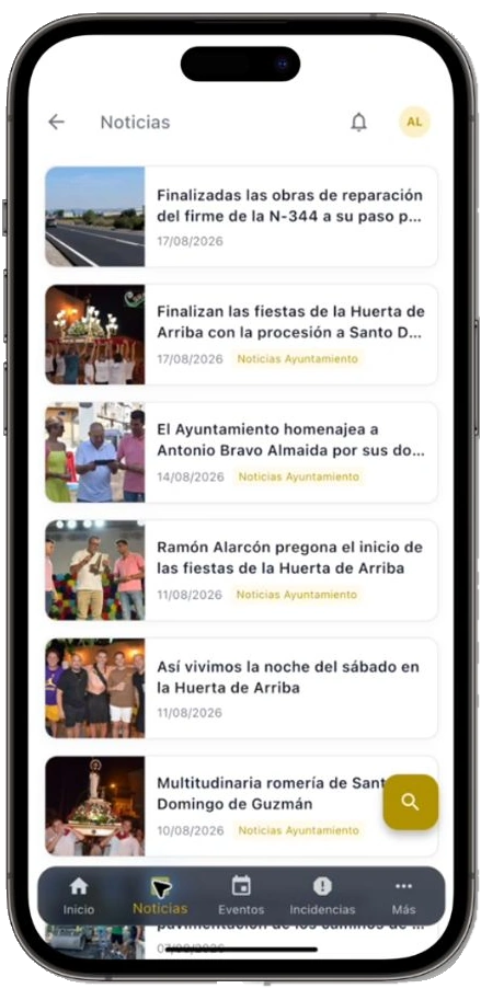 Listado de noticias en iOS
