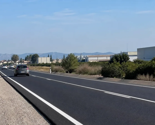 Carretera N-344 a su paso por Alguazas con el firme renovado