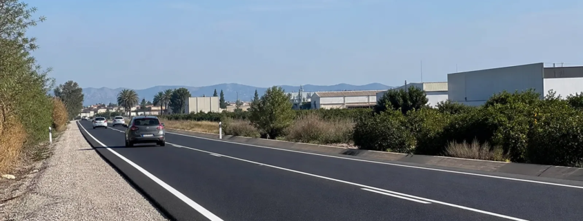 Carretera N-344 a su paso por Alguazas con el firme renovado